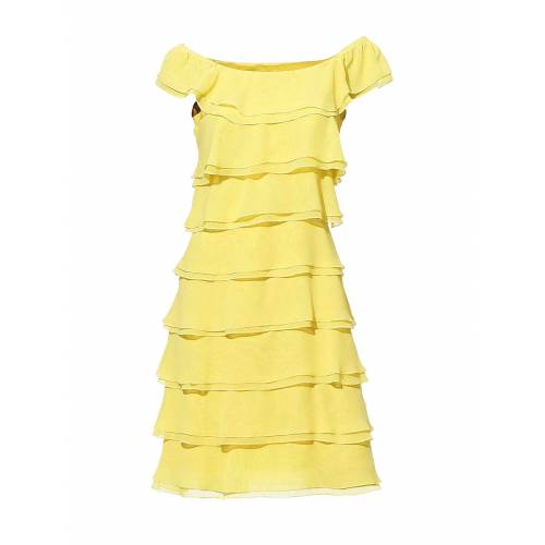 Dress with carmen neckline Ashley Brooke yellow fashion