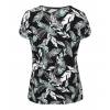Chalou women's plus size short sleeve blouse - Bernadine leaves, back details