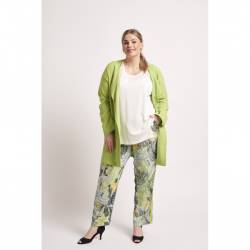 Women's long blazer plus size Chalou- Berry parrot green, stylisation