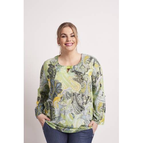 Chalou long sleeve blouse from the collection - fashion plus size - green, stylisation front