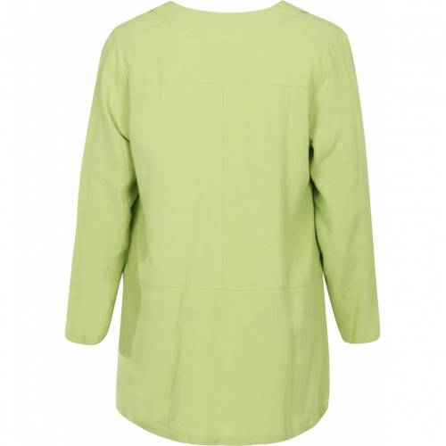 Women's long blazer plus size Chalou- Berry parrot green, back