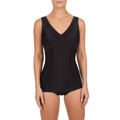 FELINA One-piece swimsuit -  V neckline Basic Line 5201201 black front